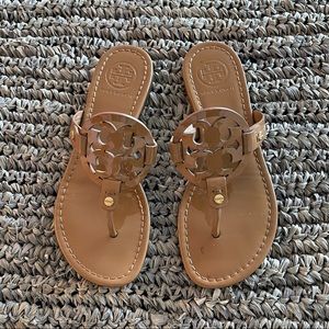 Tory Burch Miller Sandals Nude Patent